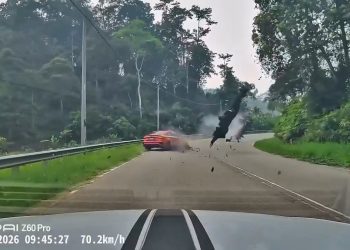 影／過彎失控衝對向！馬國騎士慘遭奧迪猛撞「空中旋轉2圈」　驚悚重摔影片瘋傳