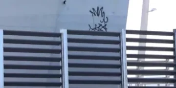 差點被車撞!男子冒險穿越車道攀淡江大橋橋塔塗鴉 警方火速逮兩嫌