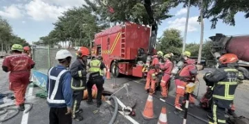 救援畫面曝光!豐原自來水管線埋設工程5名工人受困 消防隊員均救出送醫兩人意識昏迷