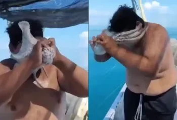 影／章魚觸手封死眼鼻口！墨西哥漁民遭「黏臉攻擊」險窒息　友人一旁大笑狂拍