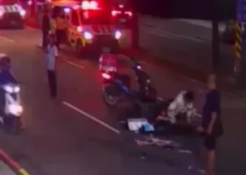豐原父女車禍！　父倒地不起女兒直呼喊「爸爸」直擊民眾心疼