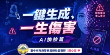 AI換臉惡作劇恐觸法!台中警國際女孩日示警:合成私密影像別亂傳