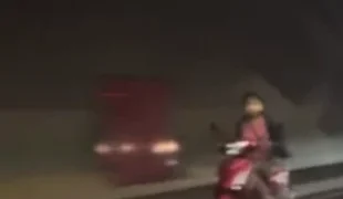 婦人機車行駛八卦山隧道 網友:證明不會窒息