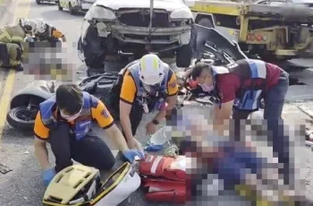 台南永康驚悚車禍！轎車撞飛2機車　80歲翁一度OHCA
